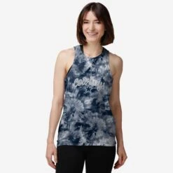 FOCO Dallas Cowboys Womens Script Wordmark Tie-Dye Tie-Breaker Sleeveless Top