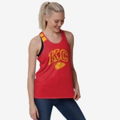 FOCO Kansas City Chiefs Womens Team Twist Sleeveless Top