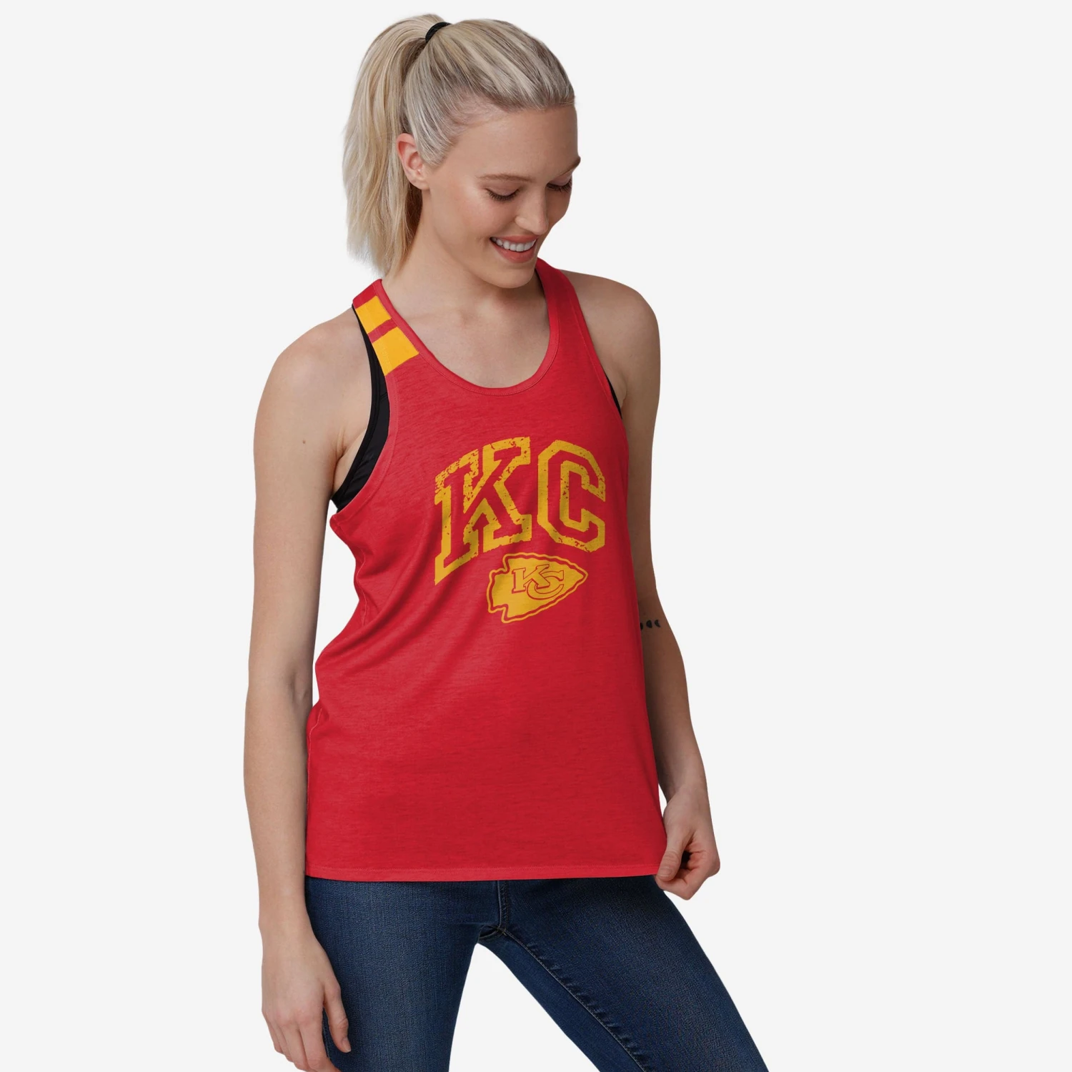 FOCO Kansas City Chiefs Womens Team Twist Sleeveless Top 3 FOCO Kansas City Chiefs Womens Team Twist Sleeveless Top
