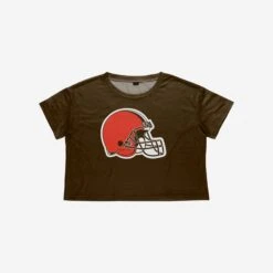 FOCO Cleveland Browns Womens Solid Big Logo Crop Top 7 FOCO Cleveland Browns Womens Solid Big Logo Crop Top -FOCO Store TSCTNFSBLCL g3