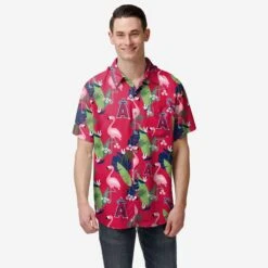 FOCO Los Angeles Angels Floral Button Up Shirt