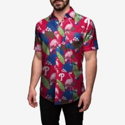 FOCO Philadelphia Phillies Floral Button Up Shirt