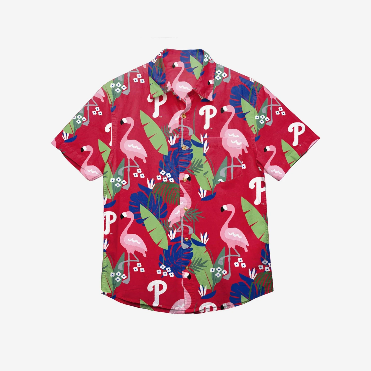 FOCO Philadelphia Phillies Floral Button Up Shirt 4 FOCO Philadelphia Phillies Floral Button Up Shirt - Image 2