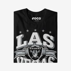 FOCO Las Vegas Raiders Established Banner T-Shirt -FOCO Store TSMNFESTBN6OR g4