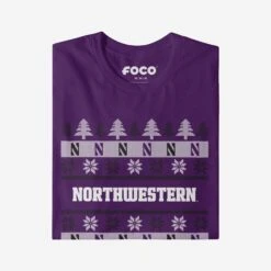 FOCO Northwestern Wildcats Holiday Sweater T-Shirt -FOCO Store TSNCHLDSW12NW g4