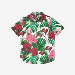 FOCO Tampa Bay Buccaneers Flamingo Button Up Shirt -FOCO Store TSNF23FLRBTUFMTB g3