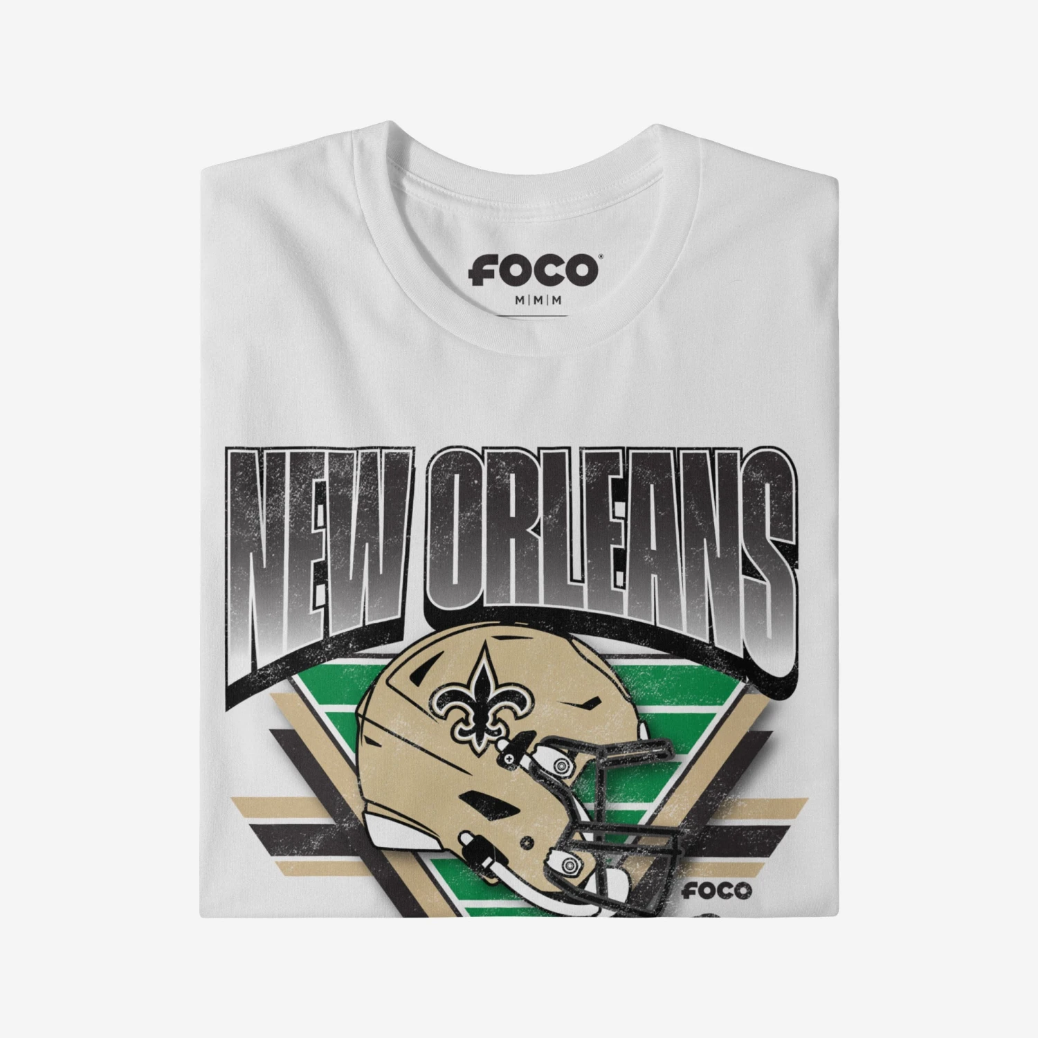 FOCO New Orleans Saints Triangle Vintage T-Shirt 6 FOCO New Orleans Saints Triangle Vintage T-Shirt - Image 4