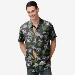 FOCO Las Vegas Raiders Victory Vacay Button Up Shirt