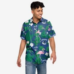 FOCO Vancouver Canucks Floral Button Up Shirt