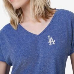 FOCO Los Angeles Dodgers Womens Gametime Glitter V-Neck T-Shirt 9 FOCO Los Angeles Dodgers Womens Gametime Glitter V-Neck T-Shirt -FOCO Store TSVNMBGMGLTLD g3