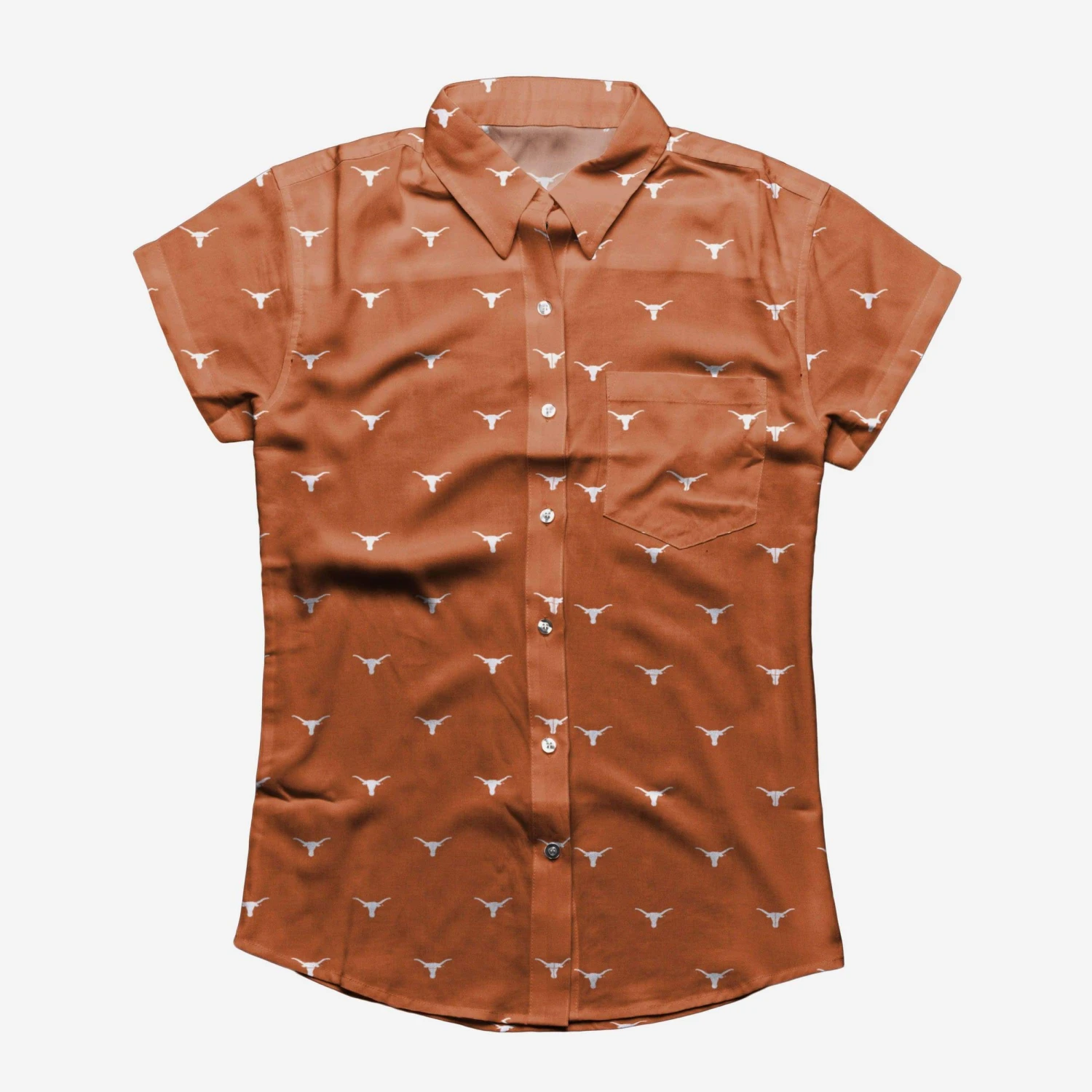 FOCO Texas Longhorns Logo Blast Womens Button Up Shirt 4 FOCO Texas Longhorns Logo Blast Womens Button Up Shirt - Image 2