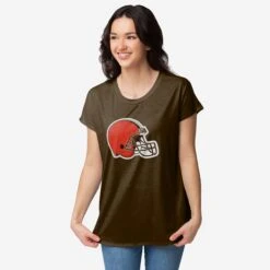 FOCO Cleveland Browns Womens Big Logo Tunic Top