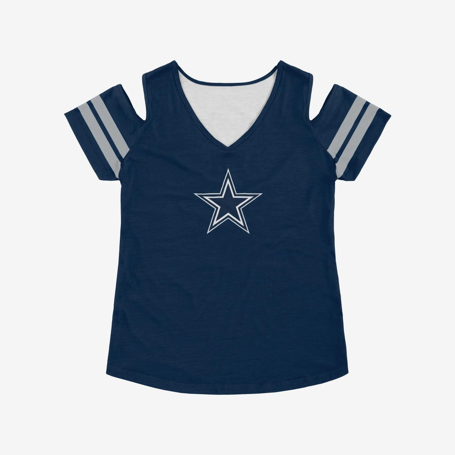 FOCO Dallas Cowboys Womens Cold Shoulder T-Shirt 6 FOCO Dallas Cowboys Womens Cold Shoulder T-Shirt - Image 4