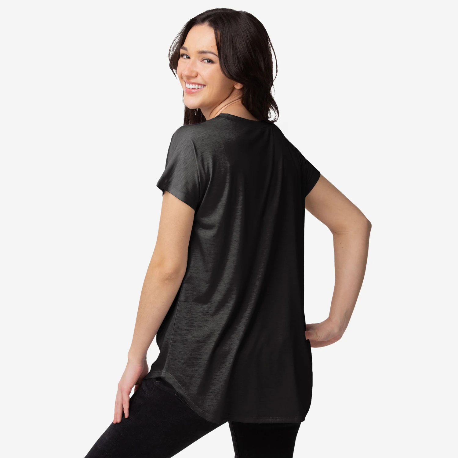 FOCO Pittsburgh Steelers Womens Script Wordmark Tunic Top 4 FOCO Pittsburgh Steelers Womens Script Wordmark Tunic Top - Image 2